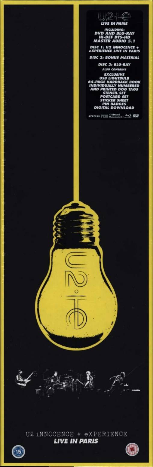 Okładka U2 - iNNOCENCE + eXPERIENCE Live in Paris (SUPER DELUXE) LTD. 2DVD+BLU-RAY