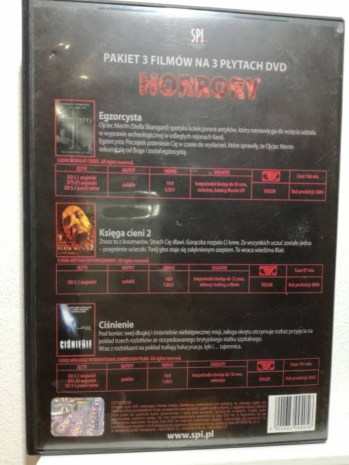  HORRORY CIŚNIENIE/ EGZORCYSTA /KSIĘGA CIENI 2 [VG]