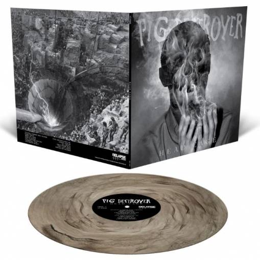Okładka Pig Destroyer - Head Cage LP CLEAR W/ BLACK SMOKE