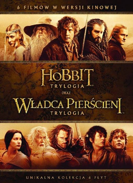 Okładka VARIOUS - ŚRÓDZIEMIE KOMPLETNA KOLEKCJA 6 FILMÓW (6DVD)