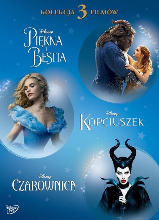 Okładka VARIOUS - DISNEY HITY PAKIET (PIĘKNA I BESTIA, KOPCIUSZEK, CZAROWNICA) (3DVD)