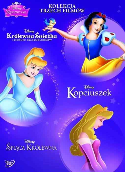 Okładka VARIOUS - DISNEY KSIĘŻNICZKA, PAKIET 3 FILMÓW (3DVD) (KOPCIUSZEK, ŚPIĄCA KRÓLEWNA, KRÓLEWNA ŚNIEŻKA I SIEDMIU KRASNOLUDKÓW)