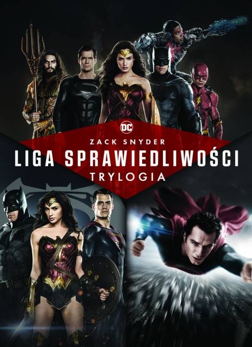 Okładka Zack Snyder - LIGA SPRAWIEDLIWOŚCI ZACKA SNYDER'A TRYLOGIA (4 DVD) (LIGA SPRAWIEDLIWOŚCI ZACKA SNYDERA, BATMAN V SUPERMAN: ŚWIT SPRAWIEDLIWOŚCI, CZŁOWIEK