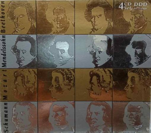Okładka Beethoven, Mendelssohn, Mozart, Schumann - 4CD SET - Beethoven, Mendelssohn, Mozart, Schumann [NM]