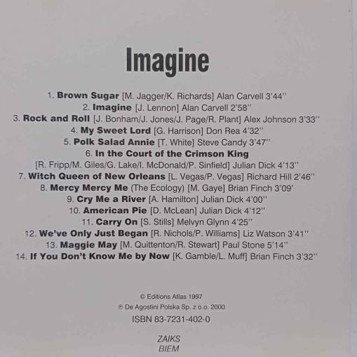 Świat Muzyki Hity Szalonych Lat 60 i 70 - Imagine [NM]