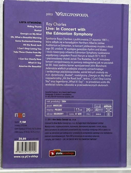 Ray Charles Live in concert with the edomnton symphony [NM]