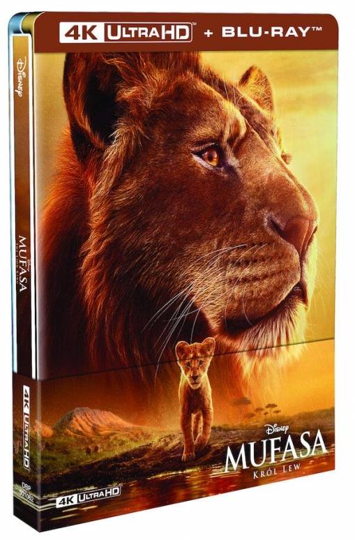 Okładka Barry Jenkins - MUFASA: KRÓL LEW (LA) (2BD 4K) STEELBOOK