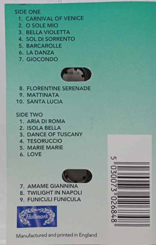 Italy (Romantic strings and mandolians from Venice, Rome and Naples) (MC) [NM]