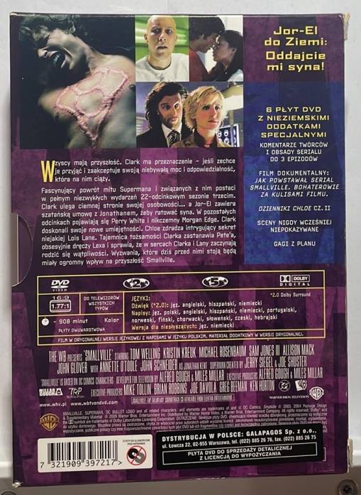 TAJEMNICE SMALLVILLE SEZON 3 (CZYTAJ OPIS) (6DVD) [NM]